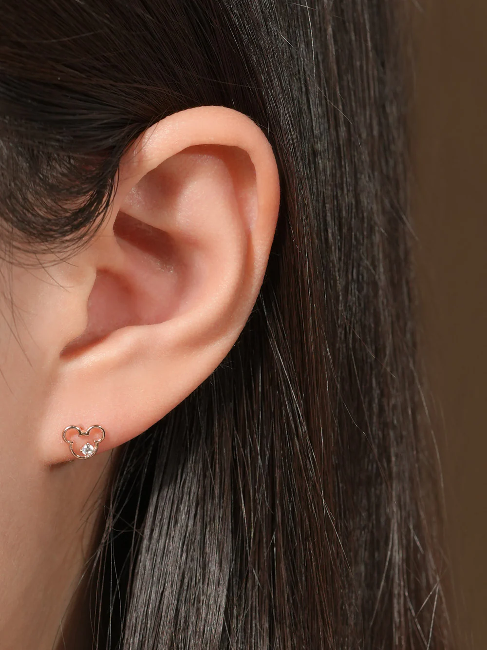 14K Gold Lovely Mouse Cartilage Earring 20G - Image 2