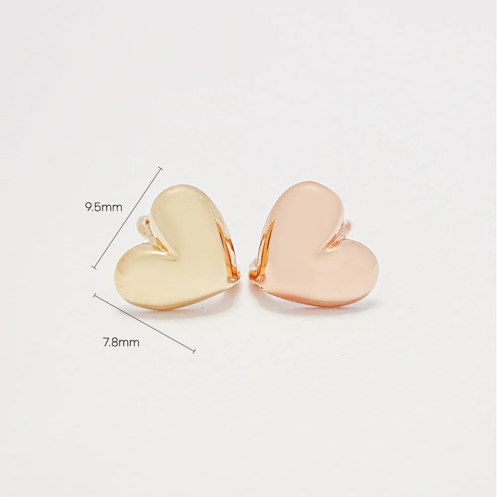 14K Gold Lovely Voluminious Heart Cartilage Hoop Earring - Image 14