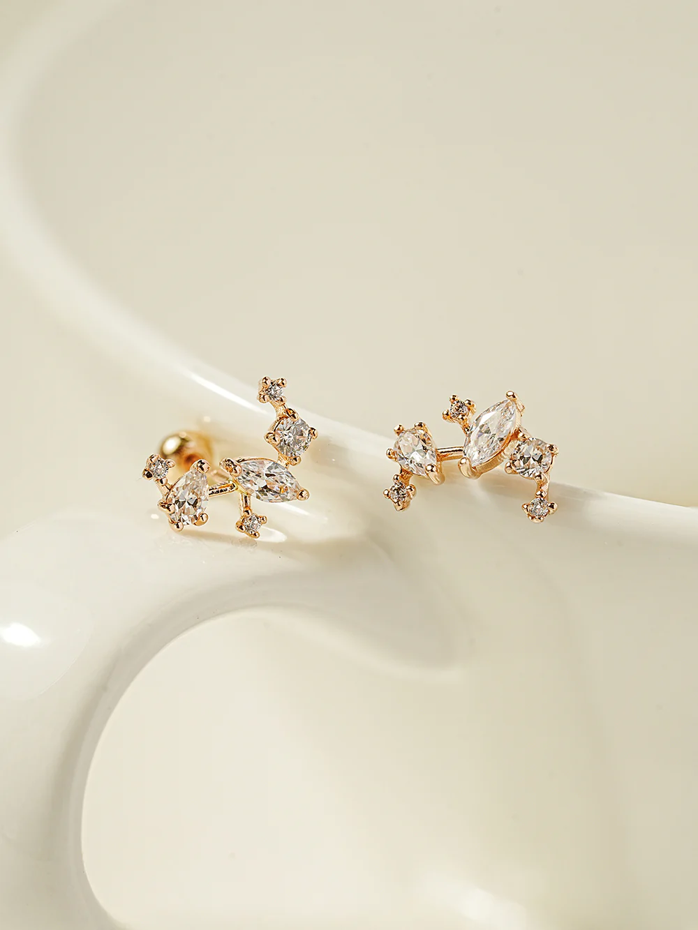 14K Gold Milkyway Cubic Cartilage Earring 20G18G16G - Image 10