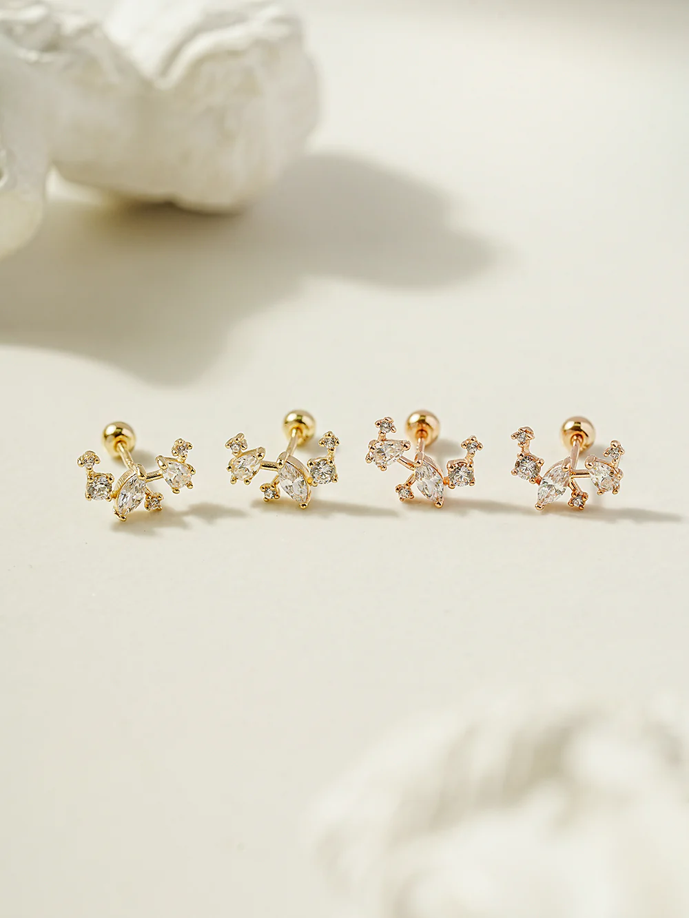 14K Gold Milkyway Cubic Cartilage Earring 20G18G16G - Image 11
