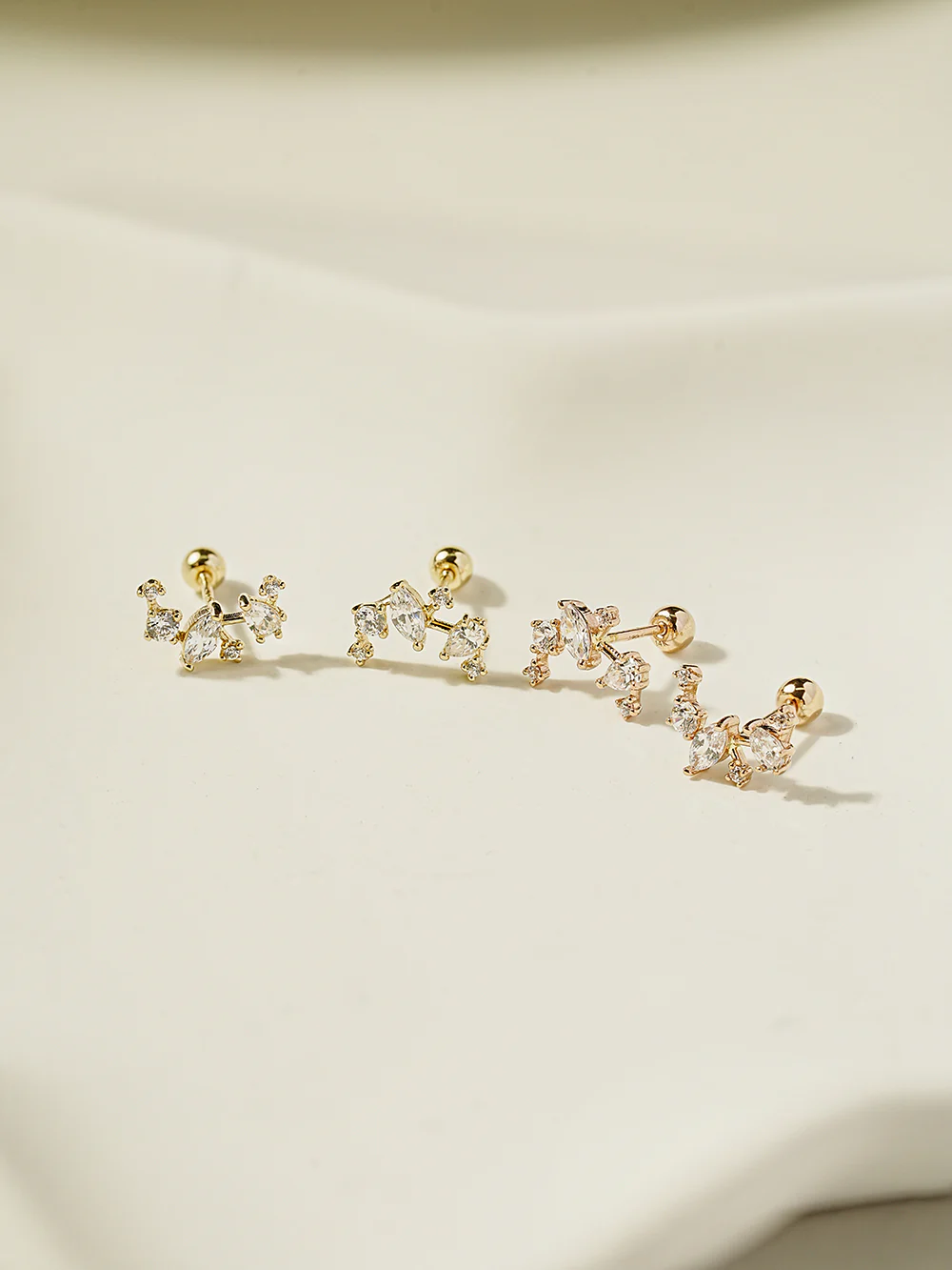 14K Gold Milkyway Cubic Cartilage Earring 20G18G16G - Image 12
