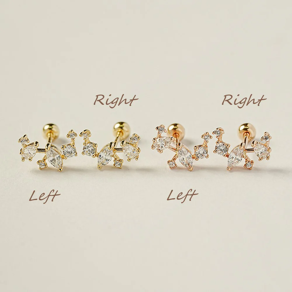 14K Gold Milkyway Cubic Cartilage Earring 20G18G16G - Image 15