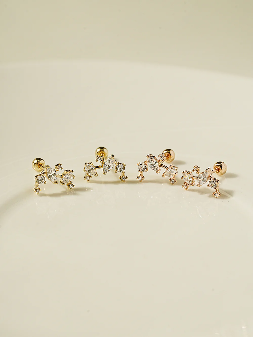14K Gold Milkyway Cubic Cartilage Earring 20G18G16G - Image 7