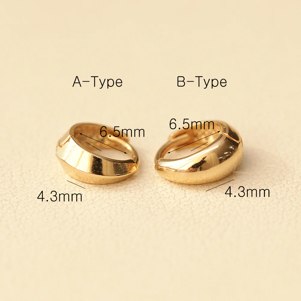 14K Gold Mini Bold Hoop Earring - Image 10