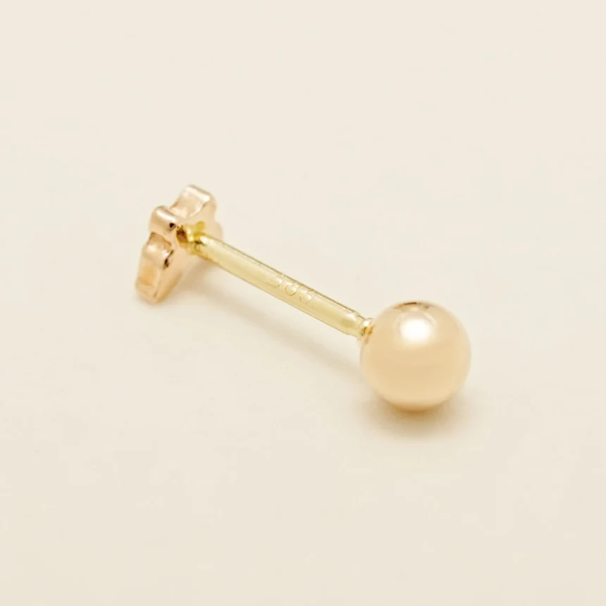14K Gold Mini Butterfly Flower Cartilage Earring 20G18G16G - Image 10