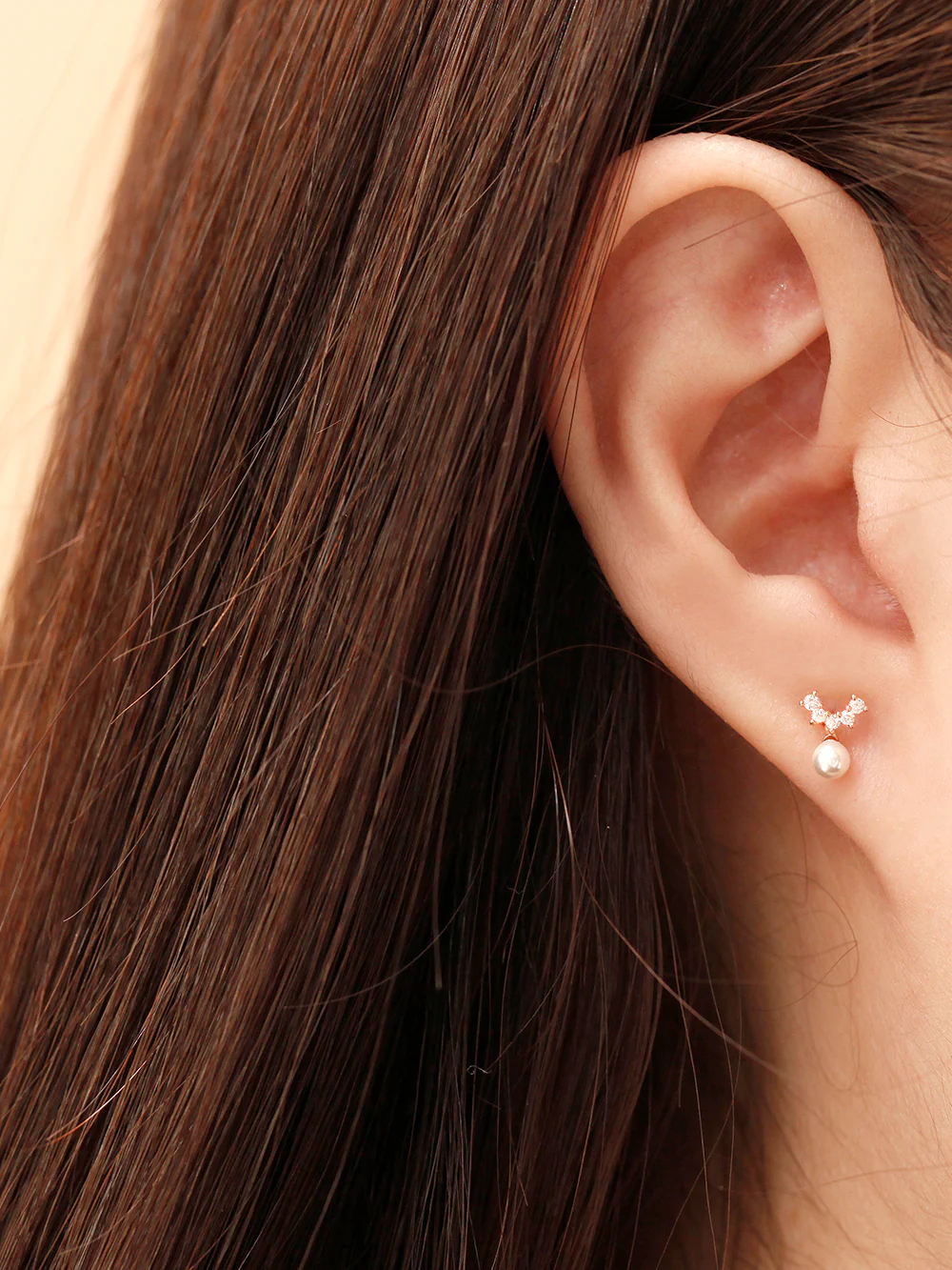 14K Gold Mini Cubic Fresh Water Pearl Cartilage Earring 20G18G16G - Image 8