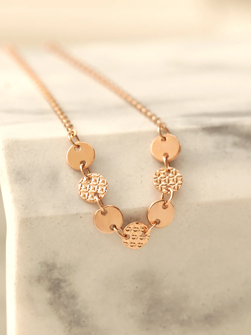 14K Gold Mini Cutting Coin Anklet - Image 10
