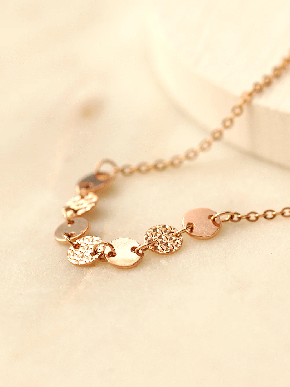 14K Gold Mini Cutting Coin Anklet - Image 12