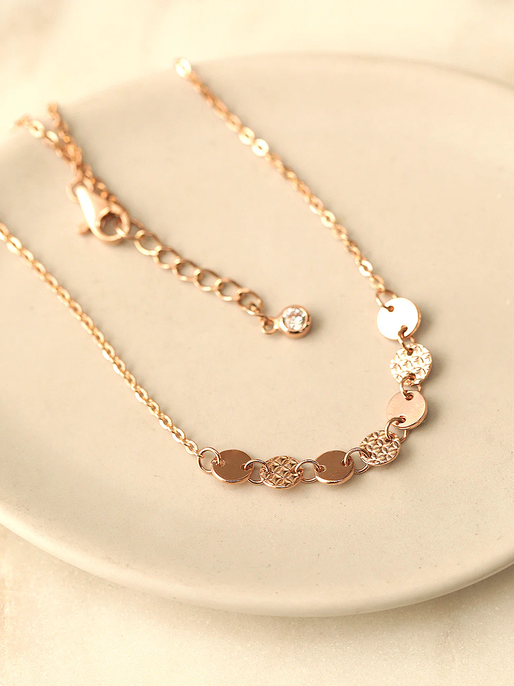 14K Gold Mini Cutting Coin Anklet - Image 13