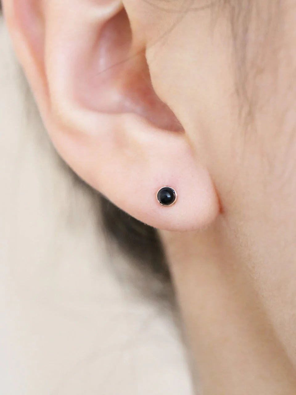 14K Gold Mini Stone Cartilage Earring 18G16G - Image 6