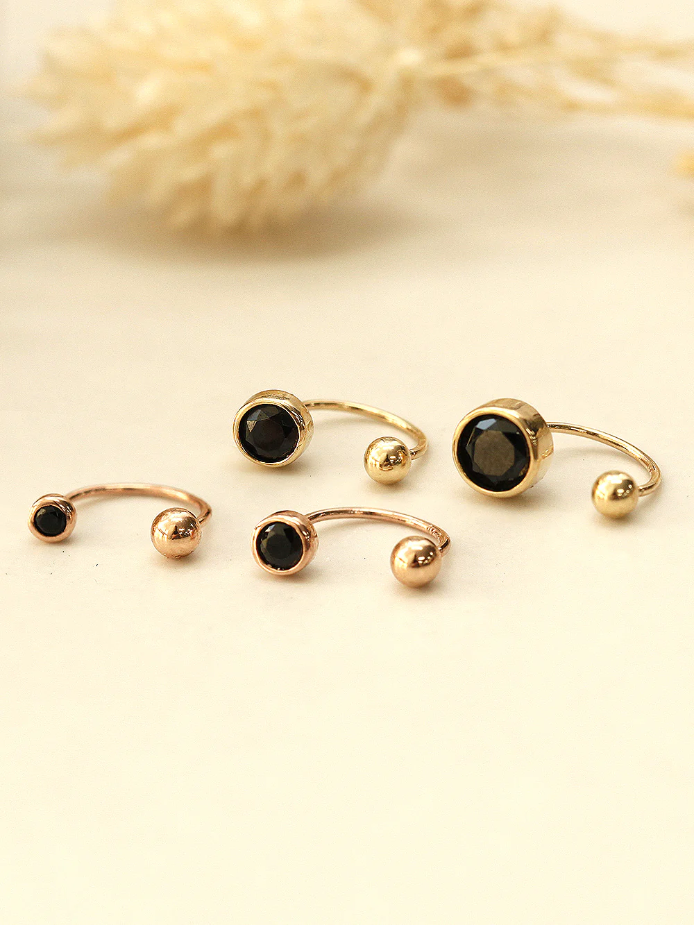 14K Gold Minimal Cubic Curve Piercing 20G - Image 6