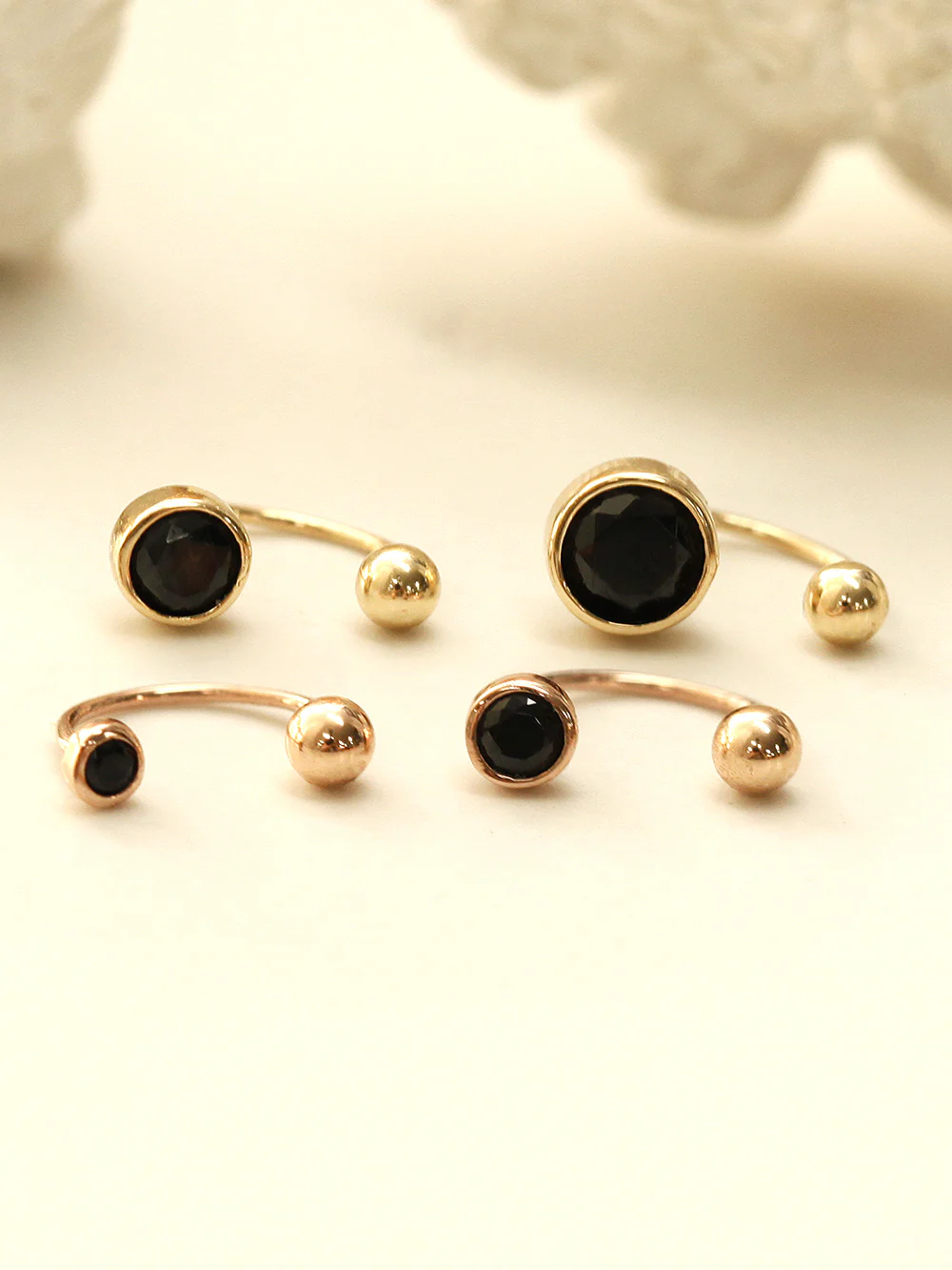 14K Gold Minimal Cubic Curve Piercing 20G - Image 8