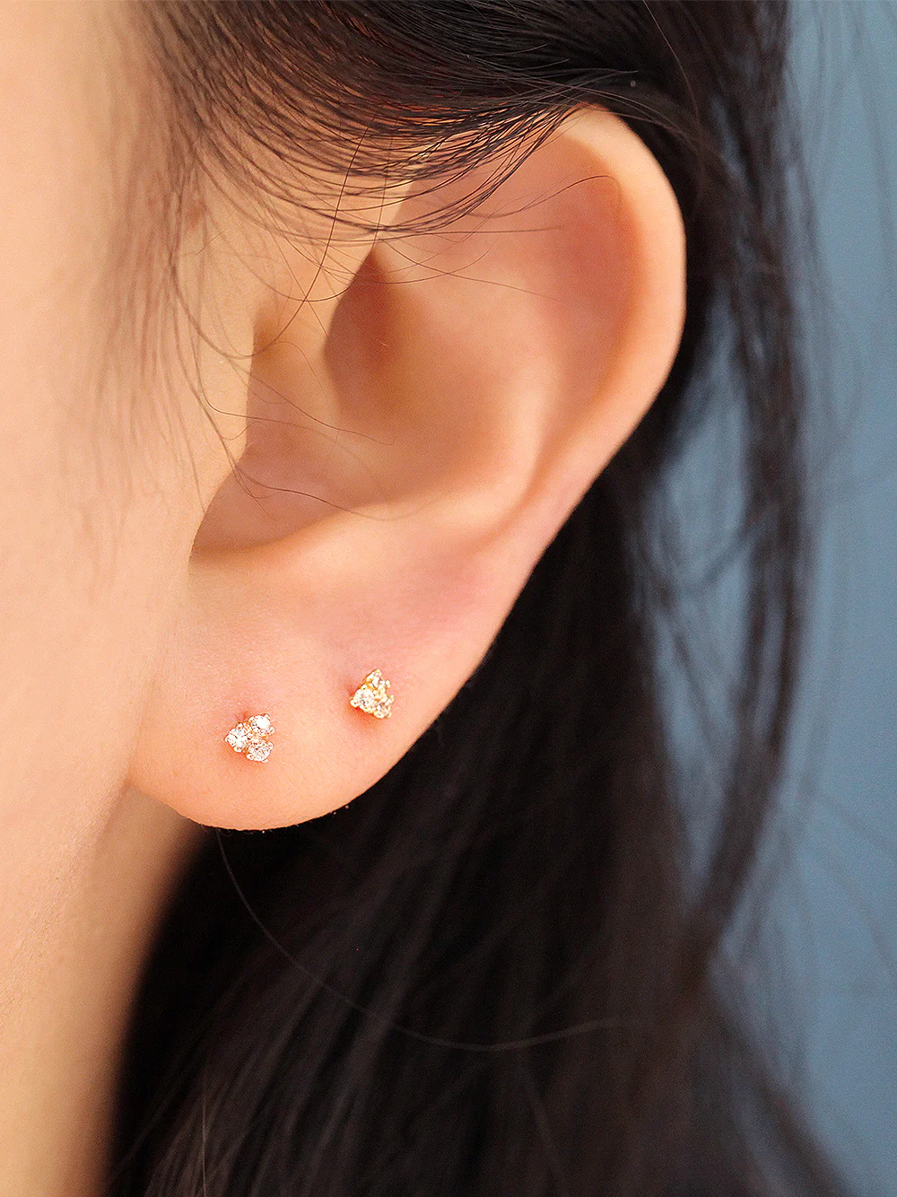 14K Gold Internal Tiny Triangle Cubic Cartilage Earring 20G18G16G - Image 7