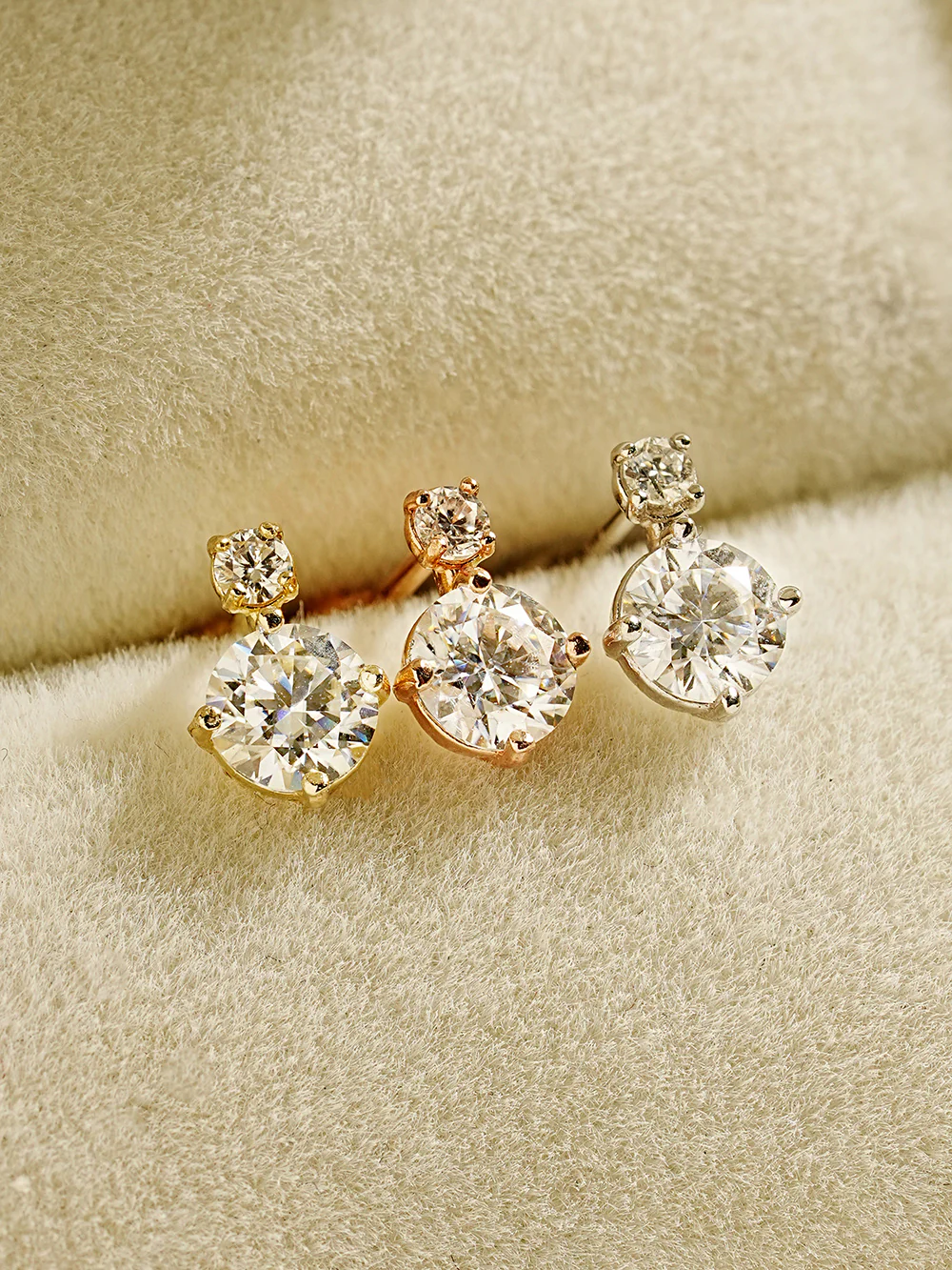 14K Gold Misty Moissanite Cartilage Earring 20G18G16G - Image 11