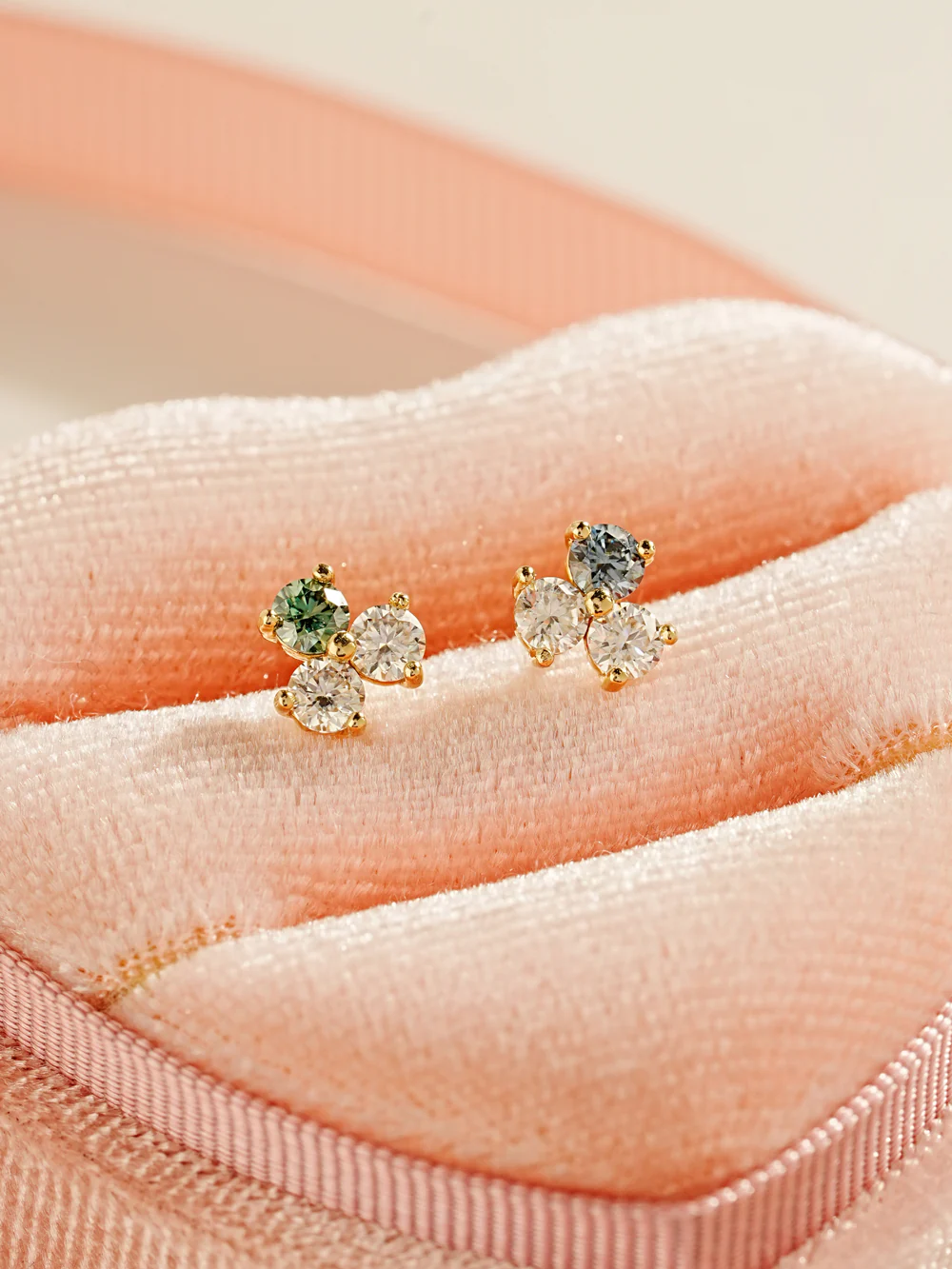14K Gold Moissanite Dia Color Triangle Cartilage Earring 20G18G16G - Image 3