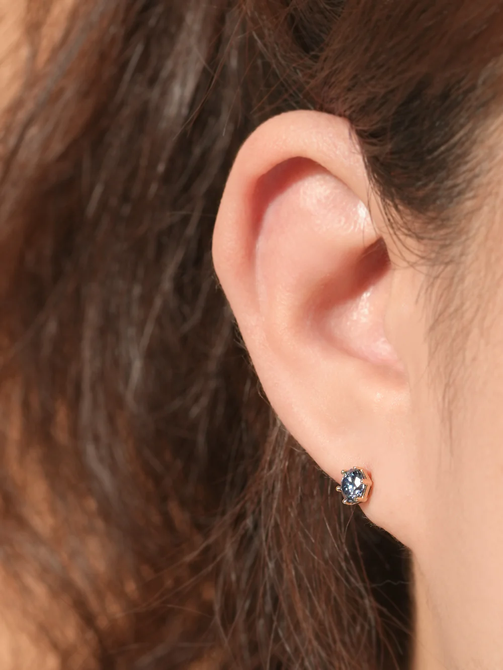 14K Gold Moissanite Dia Wendy Hexagon Cartilage Earring 20G18G16G - Image 6