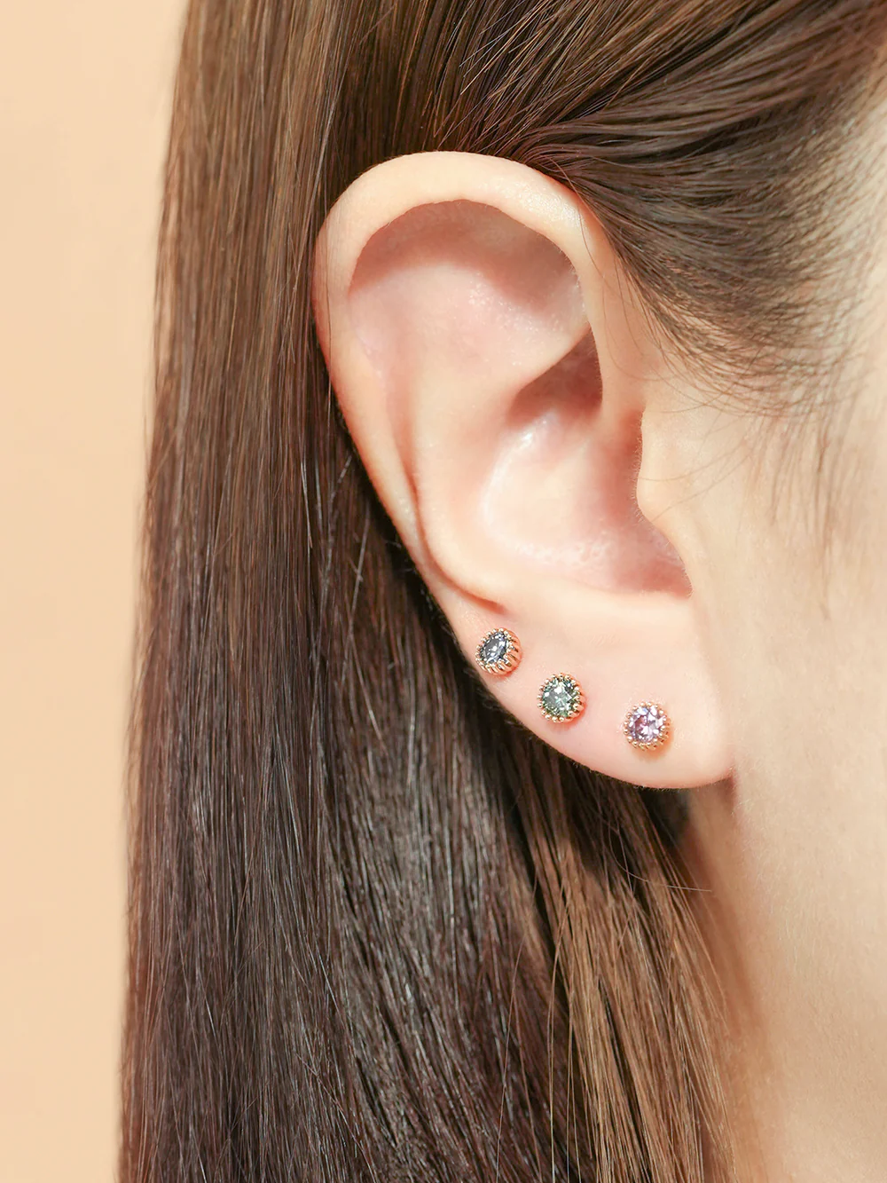 14K Gold Moissanite Echo Cartilage Earring 20G18G16G - Image 6