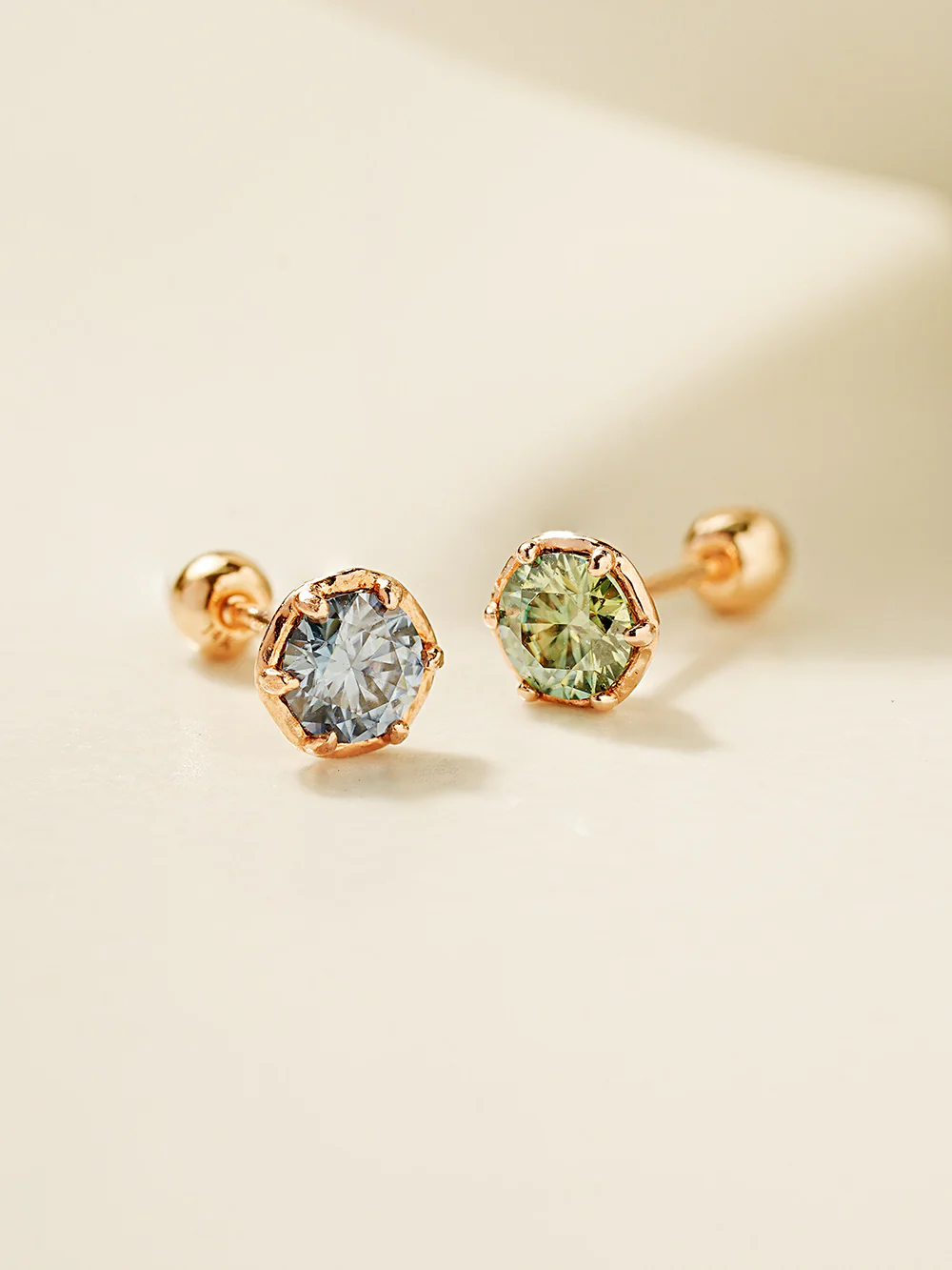 14K Gold Moissanite Imperial Dia Cartilage Earring 20G18G16G - Image 11