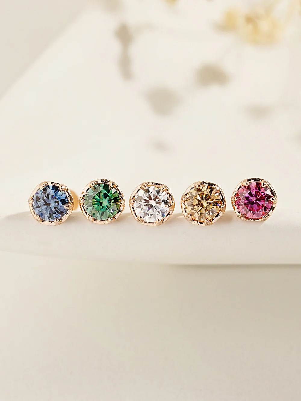 14K Gold Moissanite Imperial Internally Threaded Labret 18G16G - Image 11