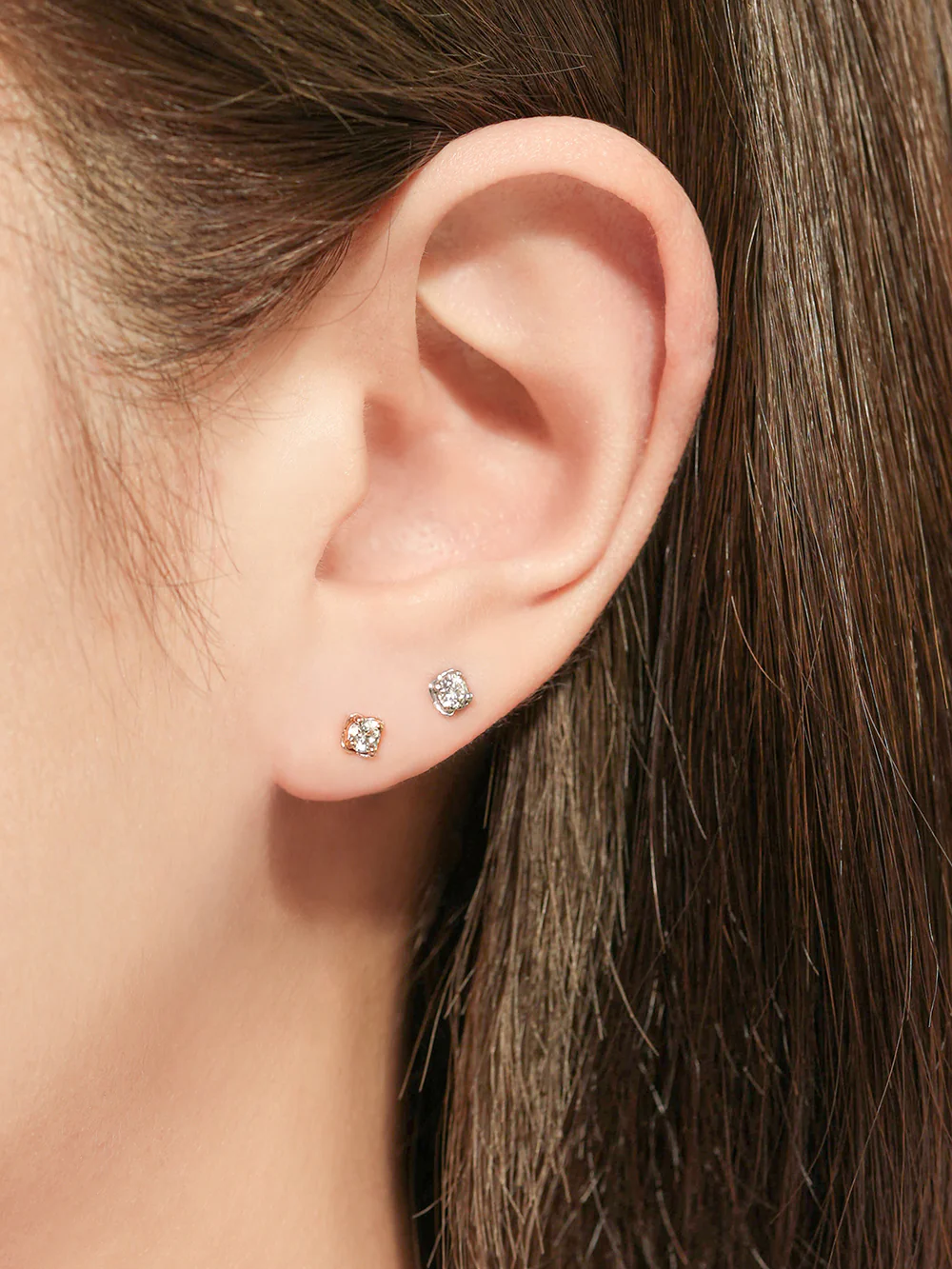 14K Gold Moissanite Kare Cartilage Earring 20G18G16G - Image 12