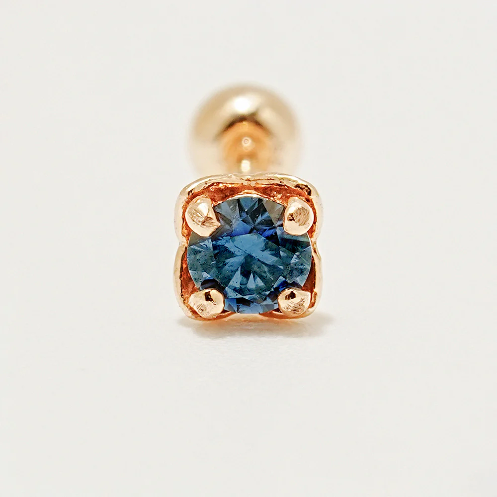 14K Gold Moissanite Kare Cartilage Earring 20G18G16G - Image 19