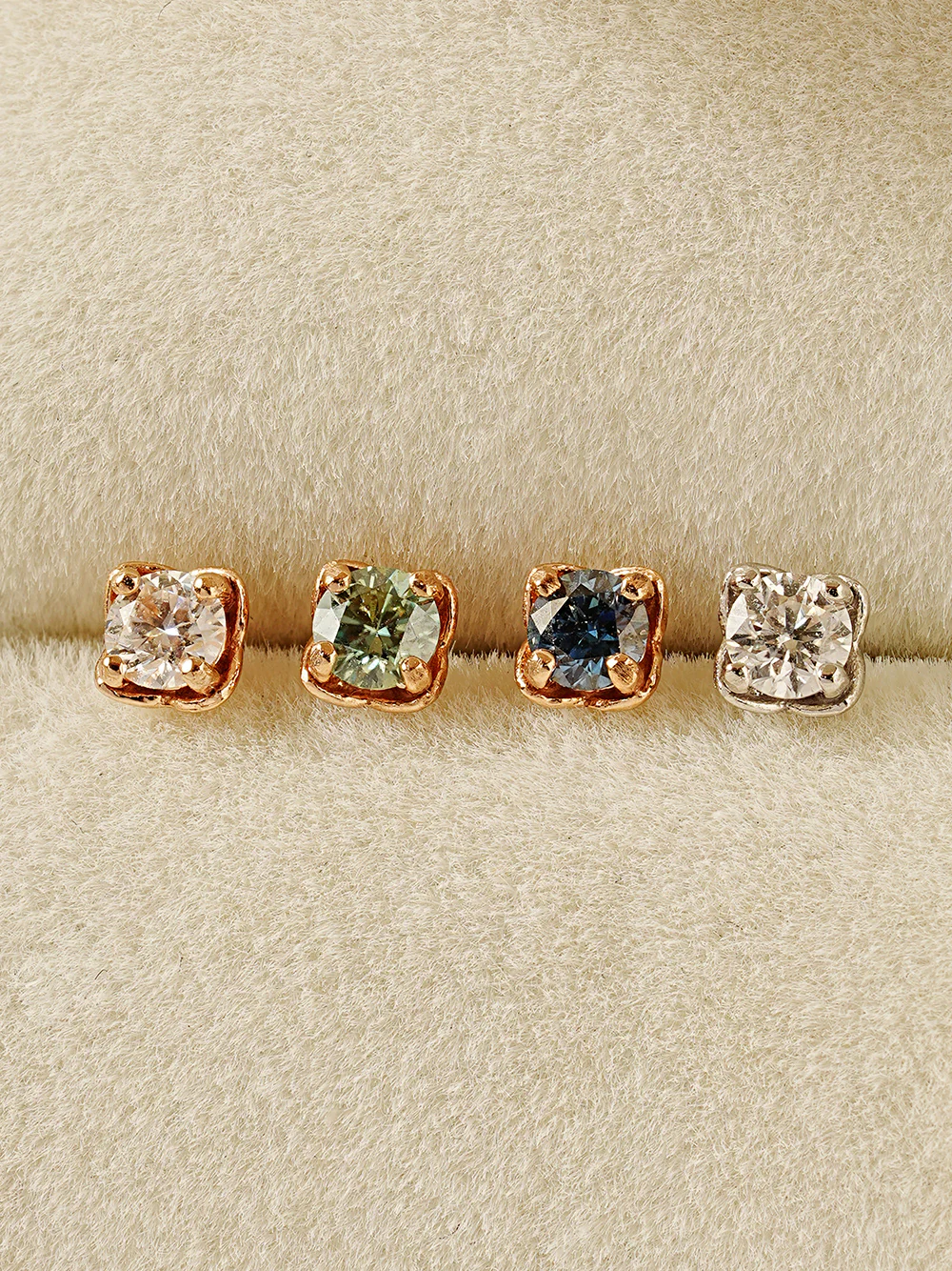 14K Gold Moissanite Kare Cartilage Earring 20G18G16G - Image 3