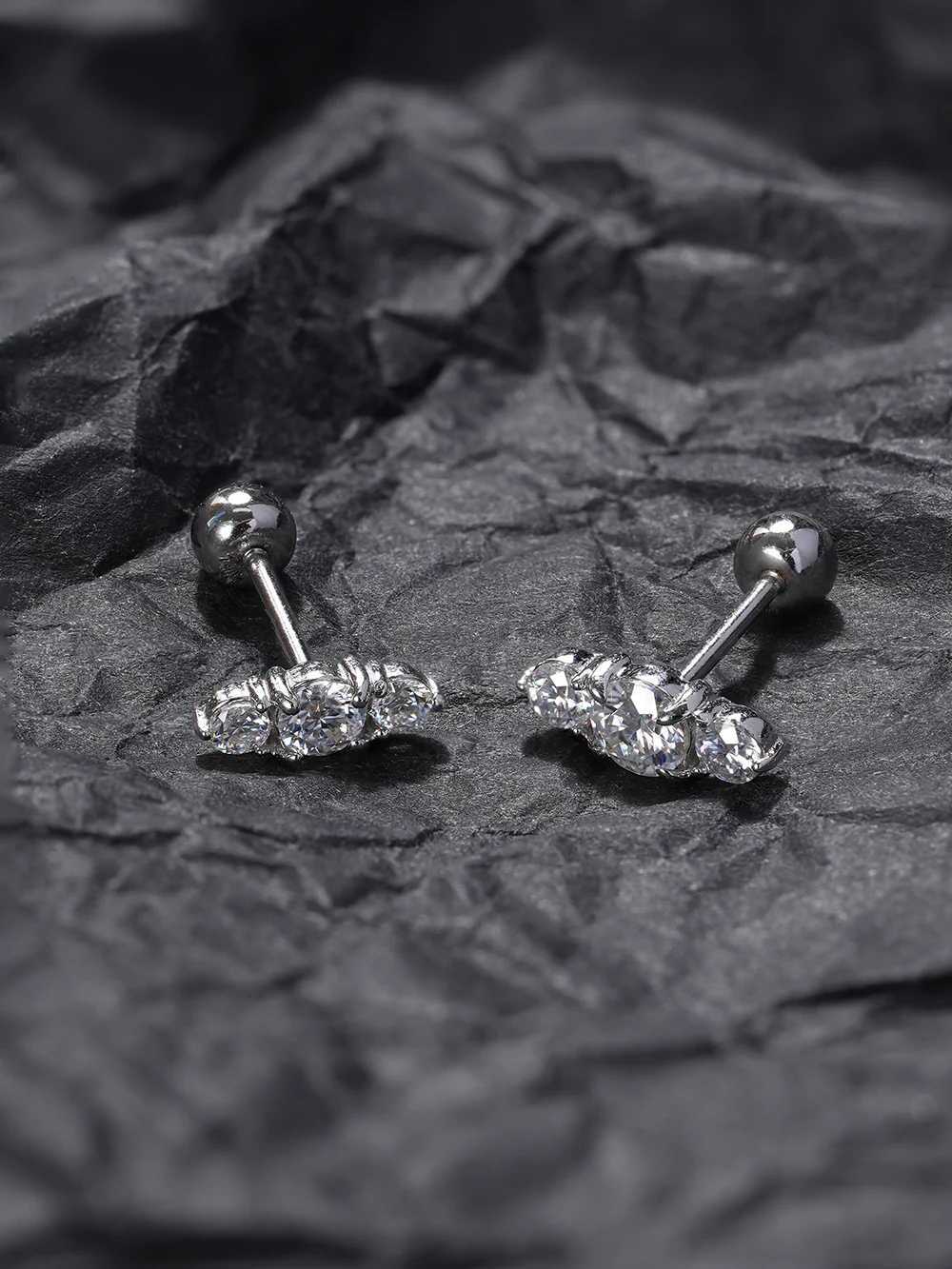 14K Gold Moissanite Planet Cartilage Earring 20G18G16G - Image 14