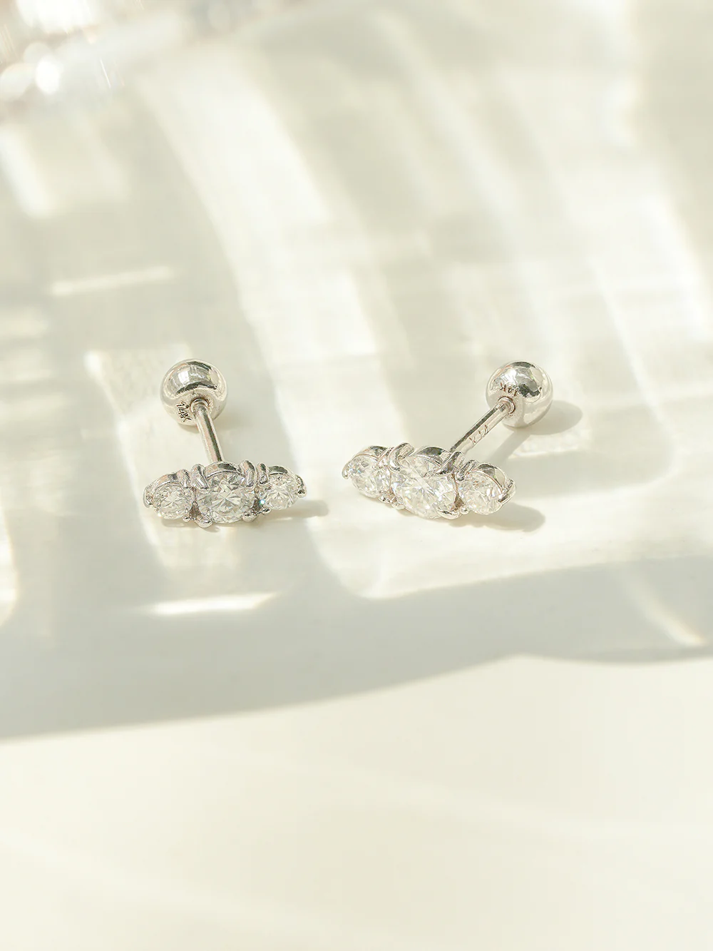 14K Gold Moissanite Planet Cartilage Earring 20G18G16G - Image 9
