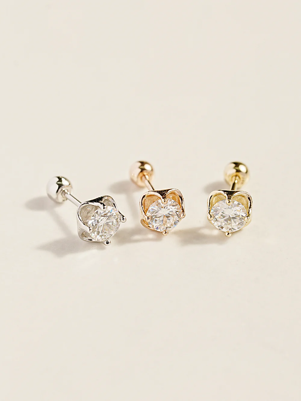 14K Gold Moissanite Tulip Cartilage Earring 20G18G16G - Image 15