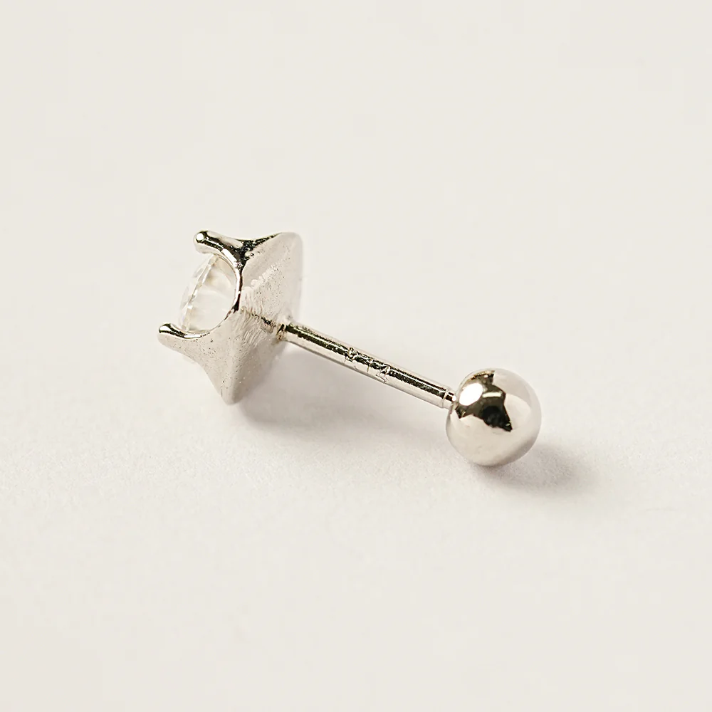 14K Gold Moissanite Tulip Cartilage Earring 20G18G16G - Image 16