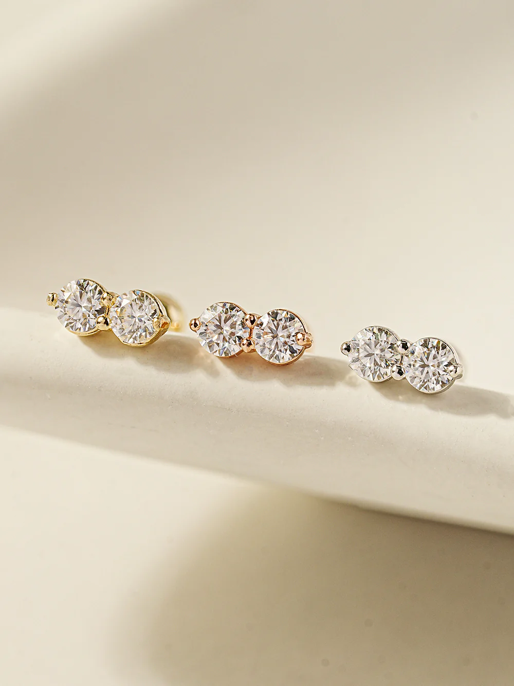14K Gold Moissanite Two Way Cartilage Earring 20G18G16G - Image 7