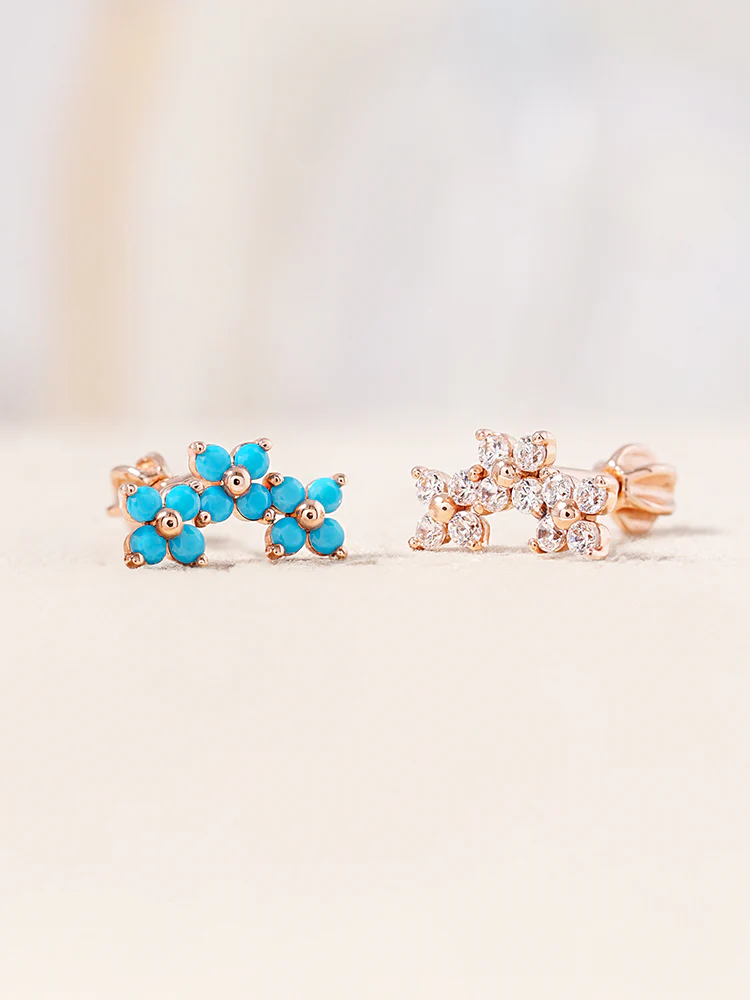 14K Gold Moment in Bloom Cartilage Earring 18G16G - Image 5