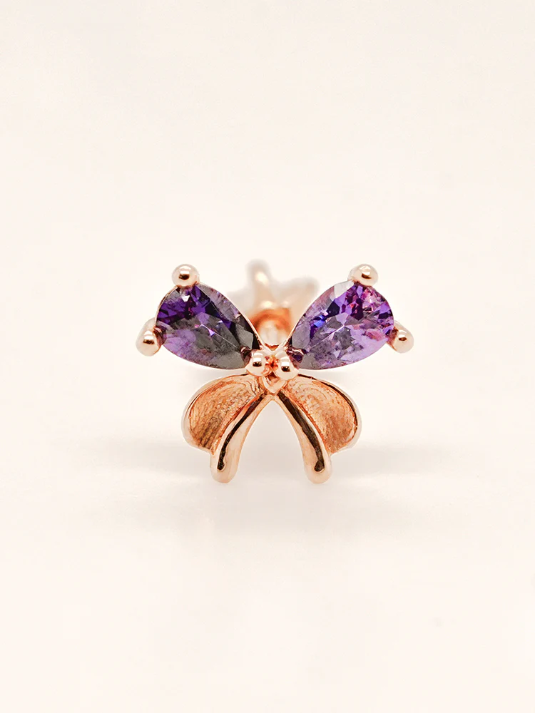 14K Gold Moonlight Ribbon Cartilage Earring 18G16G - Image 12