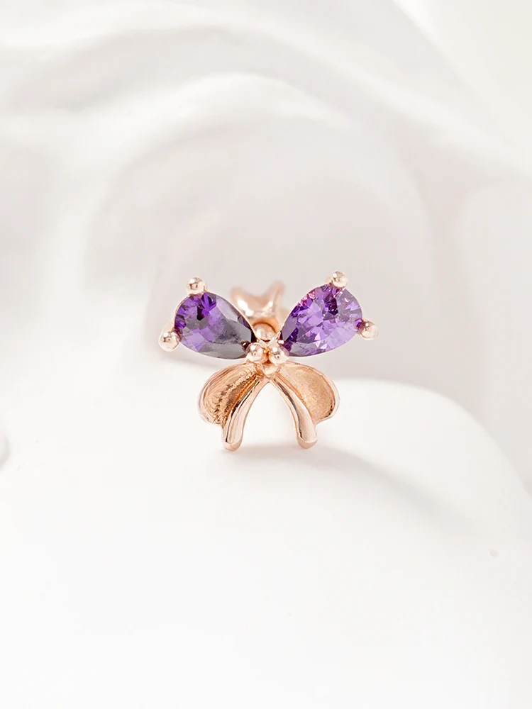 14K Gold Moonlight Ribbon Cartilage Earring 18G16G - Image 7
