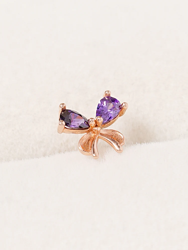 14K Gold Moonlight Ribbon Cartilage Earring 18G16G - Image 9