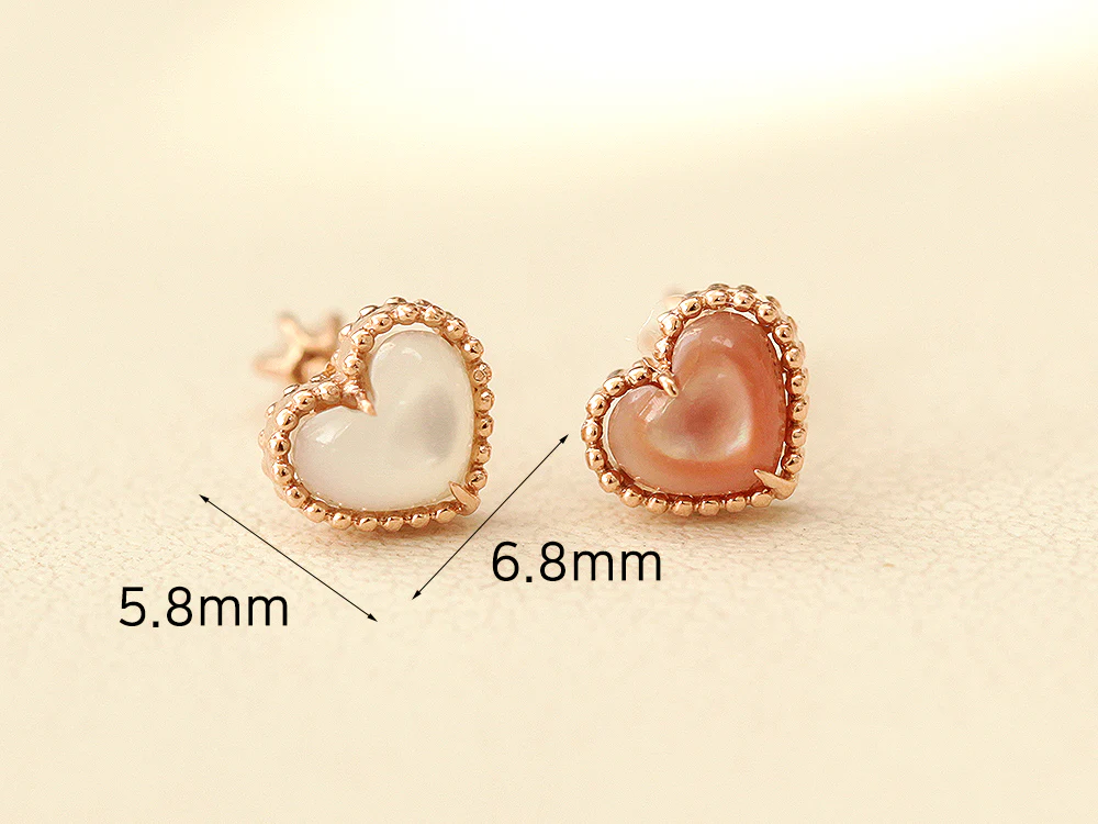 14K Gold Mother of Pearl Cartilage Earring 18g16g - Image 8
