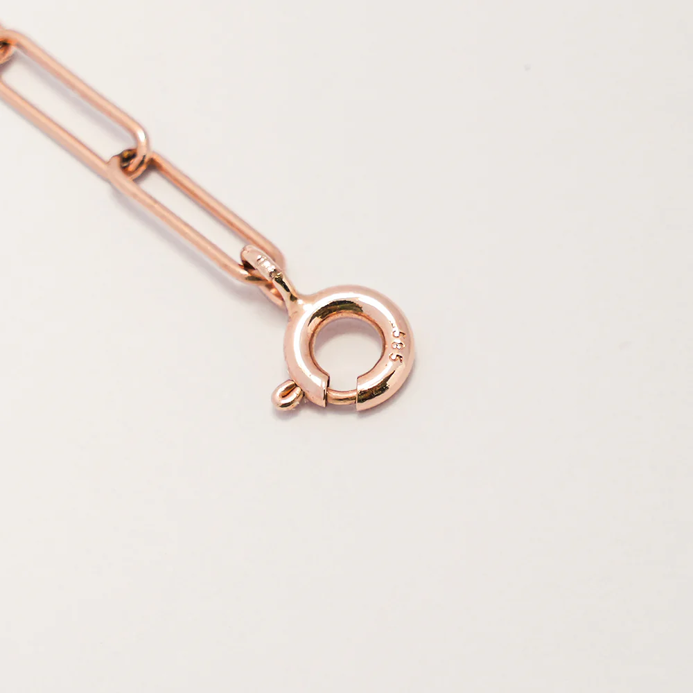 14K Gold Link Clip Chain Anklet Bracelet - Image 17