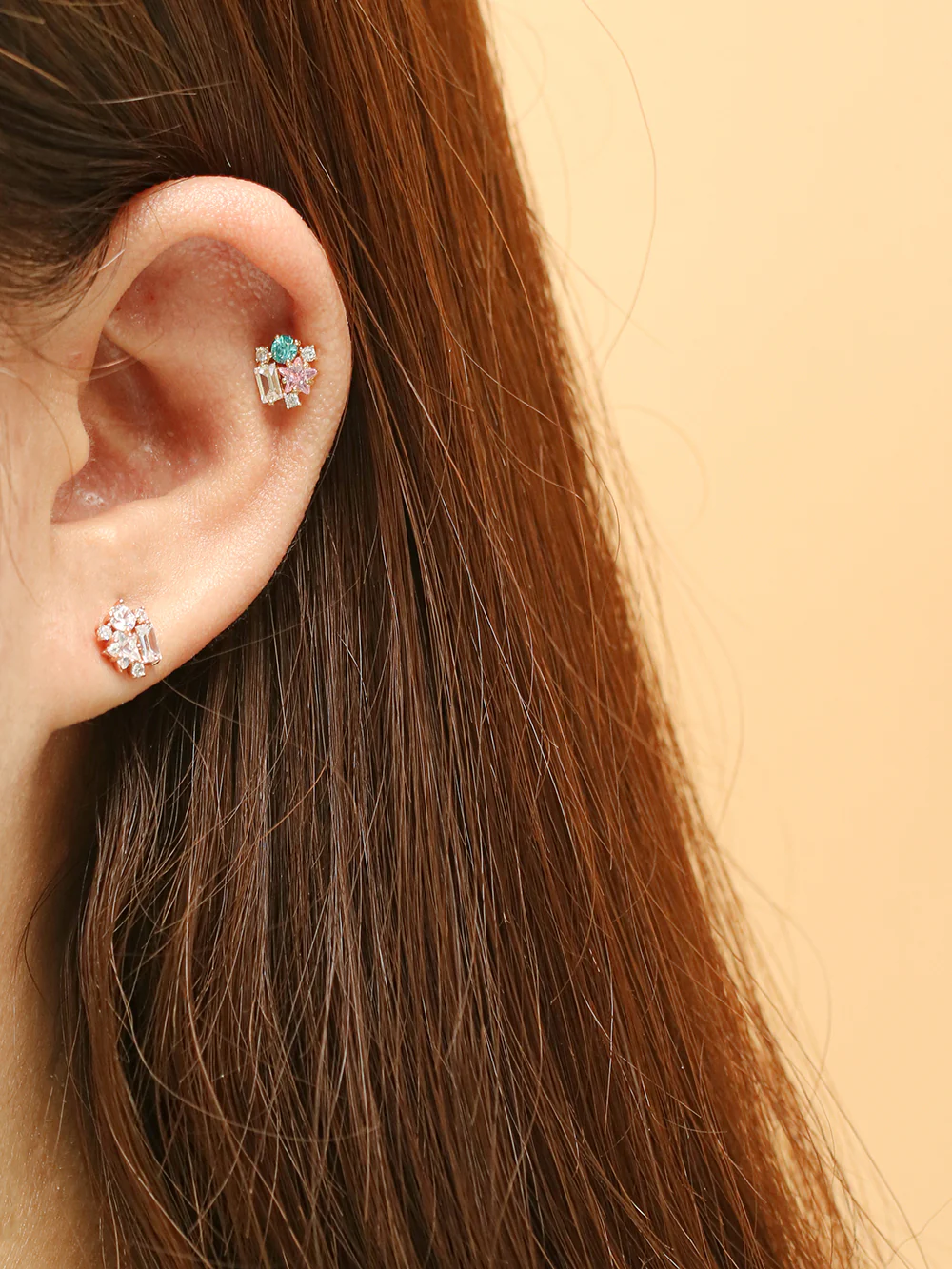 14K Gold Pastel Star Dust Cartilage Earring 20G18G16G - Image 6