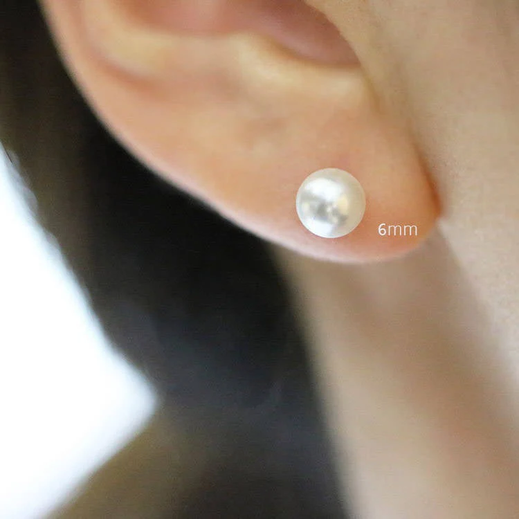14K Gold Pearl Cartilage Earring 18G - Image 9