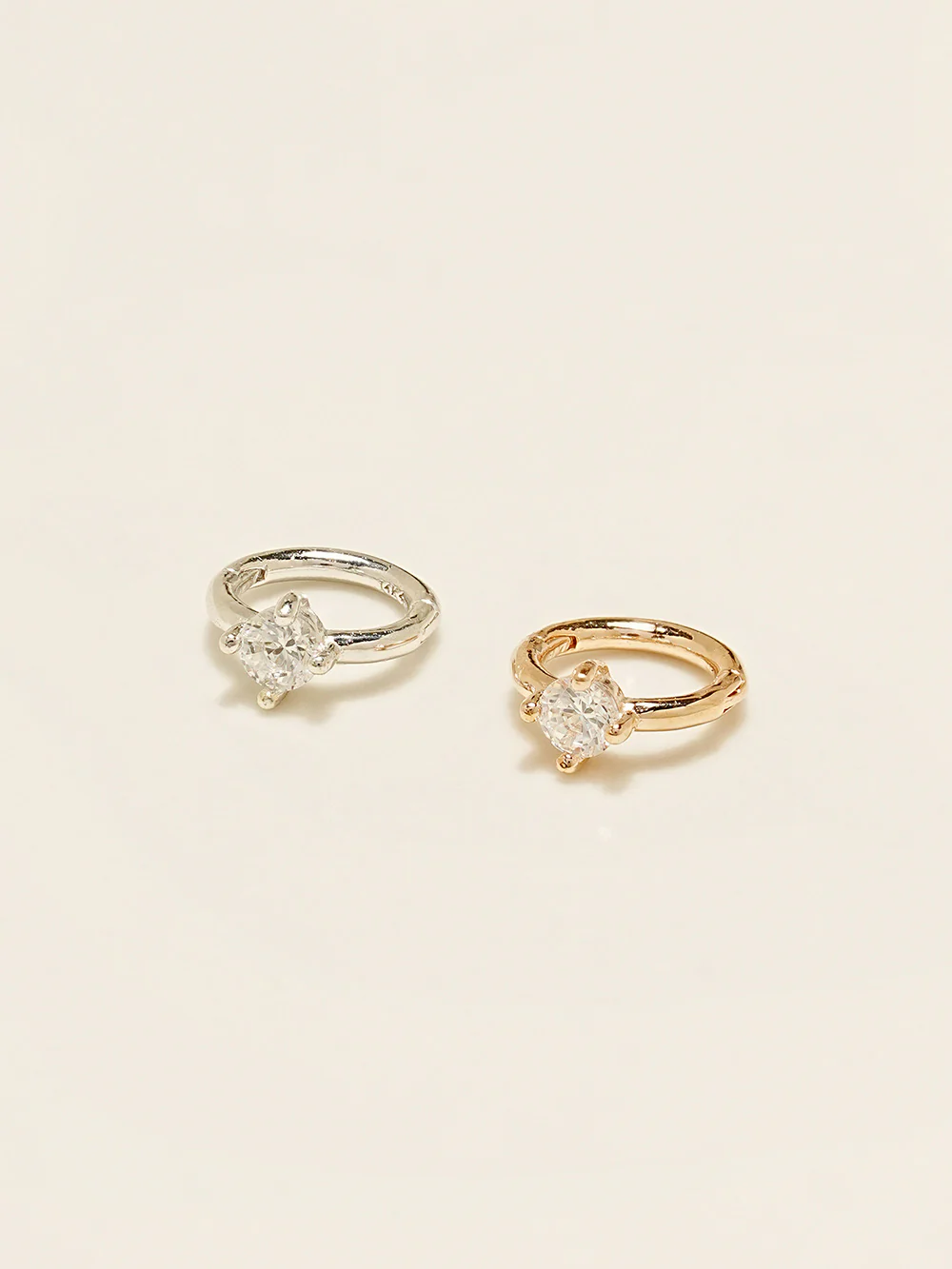 14K Gold Point Cubic Segment Clicker Cartilage Helix Hoop Earring 18G - Image 12