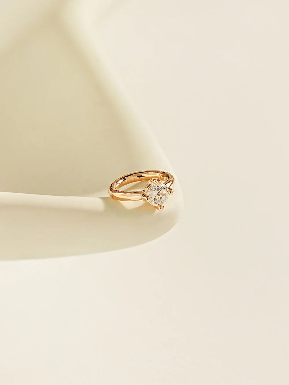 14K Gold Point Cubic Segment Clicker Cartilage Helix Hoop Earring 18G - Image 9