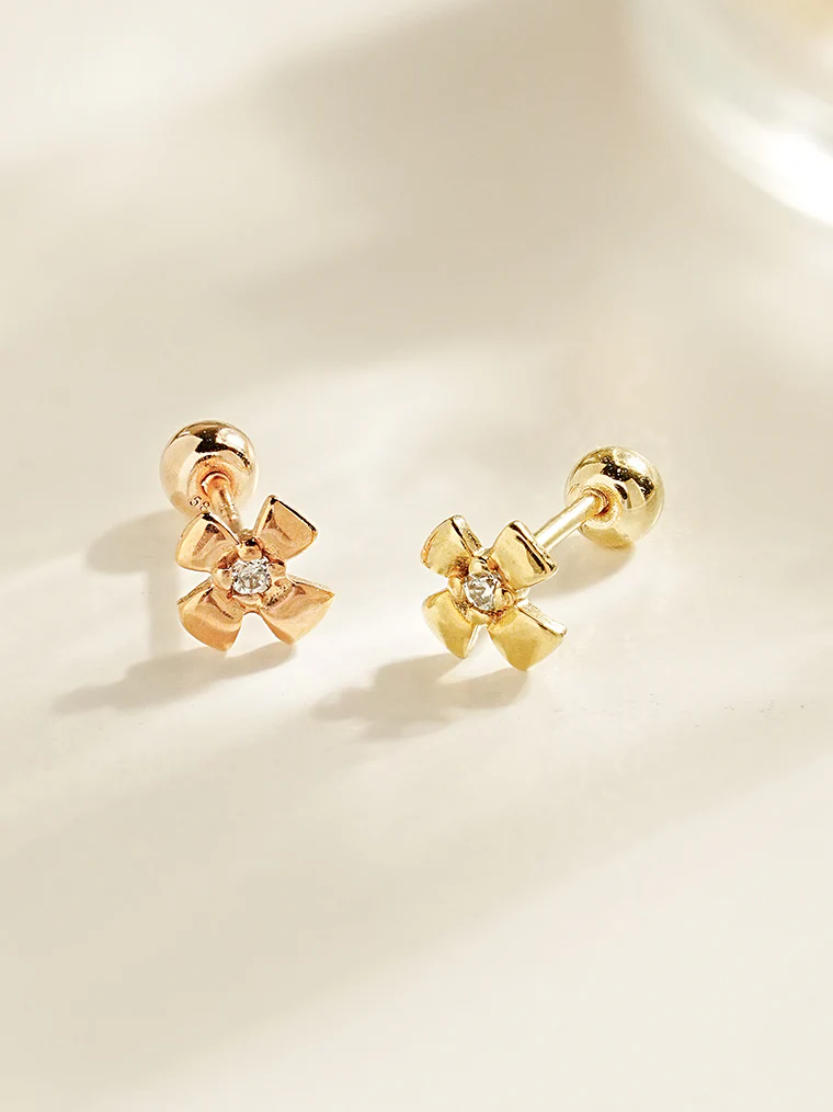 14K Gold Polaris Cartilage Earring 20G18G16G