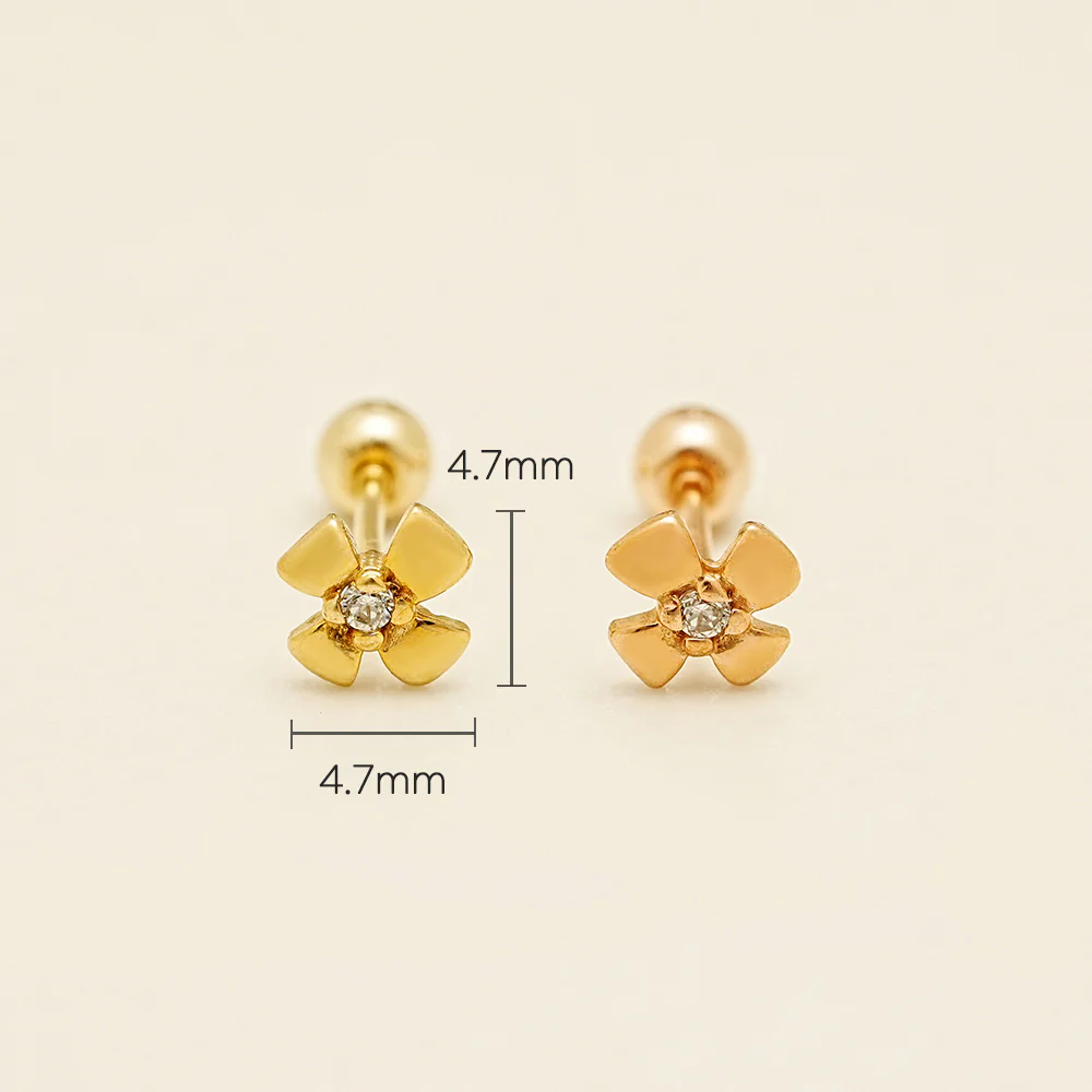 14K Gold Polaris Cartilage Earring 20G18G16G - Image 14