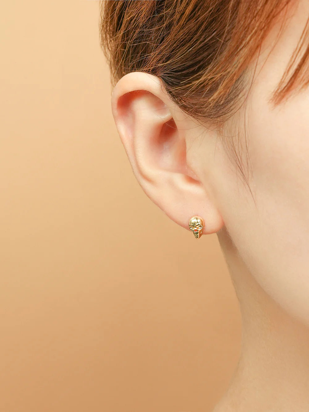 14K Gold Pop Skull Cartilage Earring 20G18G16G - Image 11