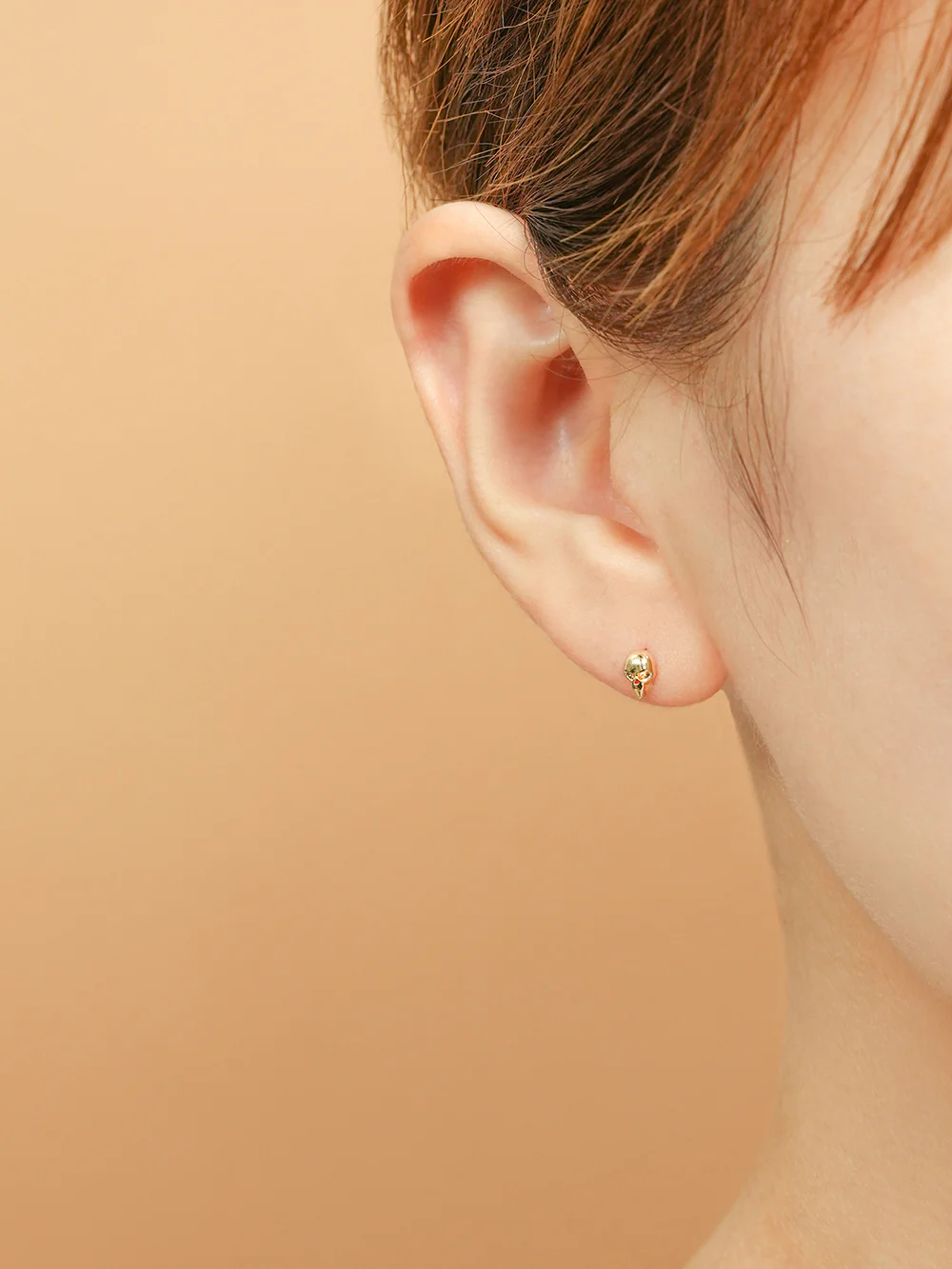 14K Gold Pop Skull Cartilage Earring 20G18G16G - Image 13