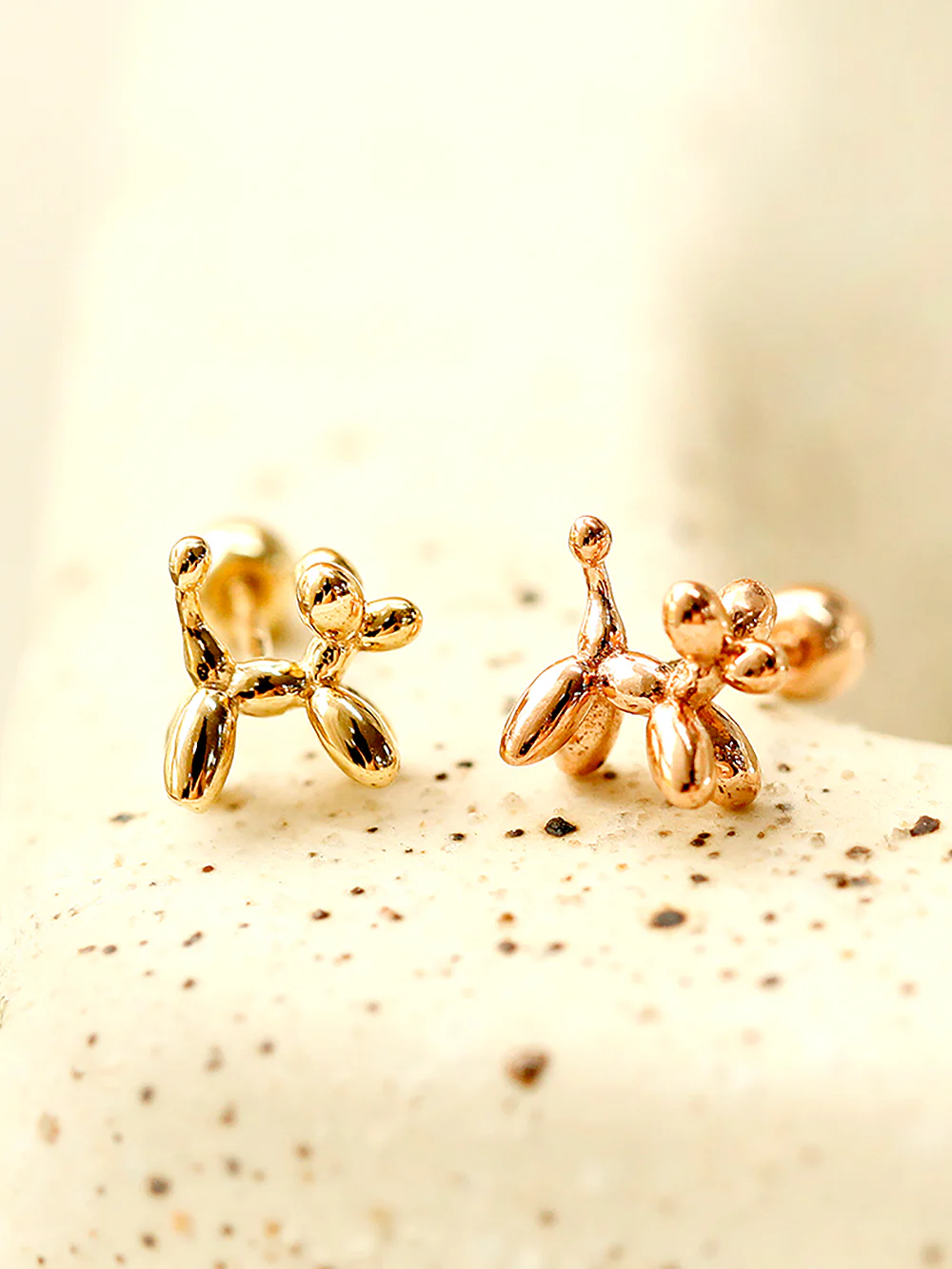 14K Gold Puppy Cartilage Earring 20G18G16G - Image 8