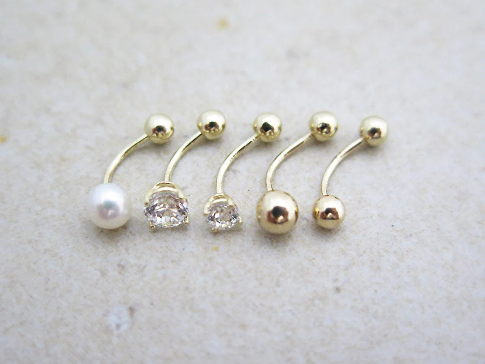 14K Gold Rook Earring 20G - Image 6