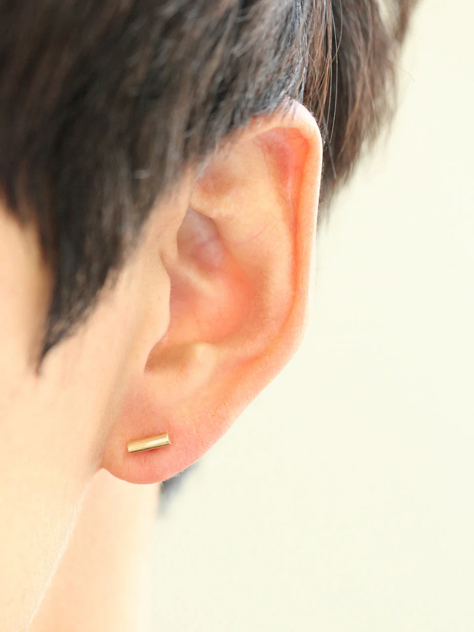 14K Gold Round stick cartilage earring 18g16g - Image 9