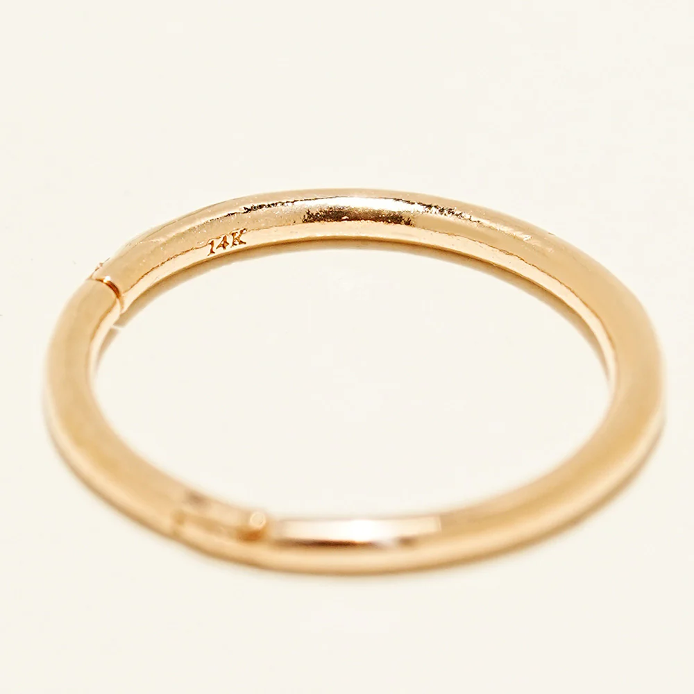 14K Gold Seamless Segment Clicker Cartilage Helix Hoop Earring 18G16G - Image 11