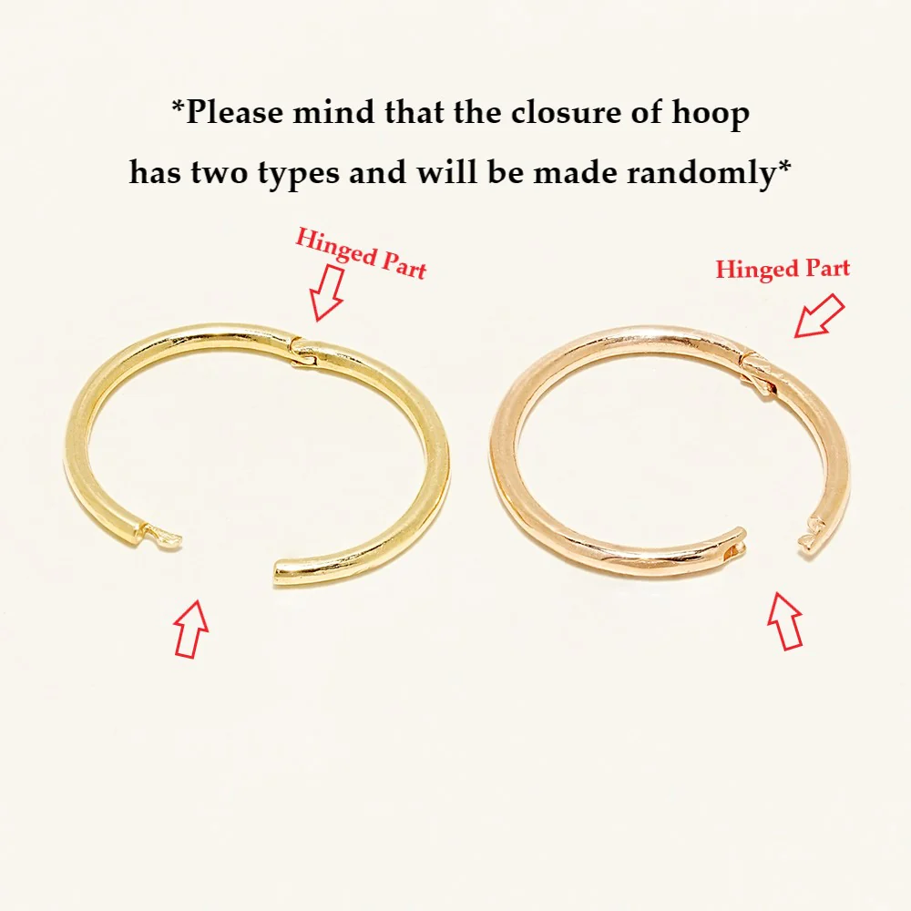 14K Gold Seamless Segment Clicker Cartilage Helix Hoop Earring 18G16G - Image 12
